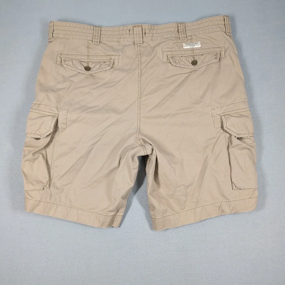 Polo Ralph Lauren Shorts Mens 44 Tan Classic Cargo Fit Cotton Casual Summer 4702